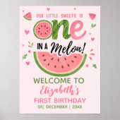 One in a Melon First Birthday Girl Party ポスター (正面)