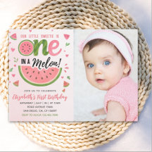 One in a Melon! First Birthday Girl With photo