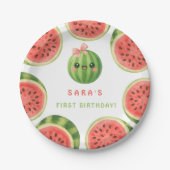 One in a Melon First Birthday Summer Paper Plates ペーパープレート (正面)