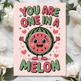 One in a Melon – Fun Watermelon Birthday Card カード