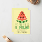 One in a Melon Kids Valentine Card ノートカード (正面/裏面インサイチュ)