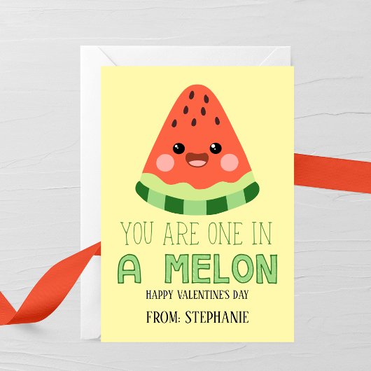 One in a Melon Kids Valentine Card ノートカード