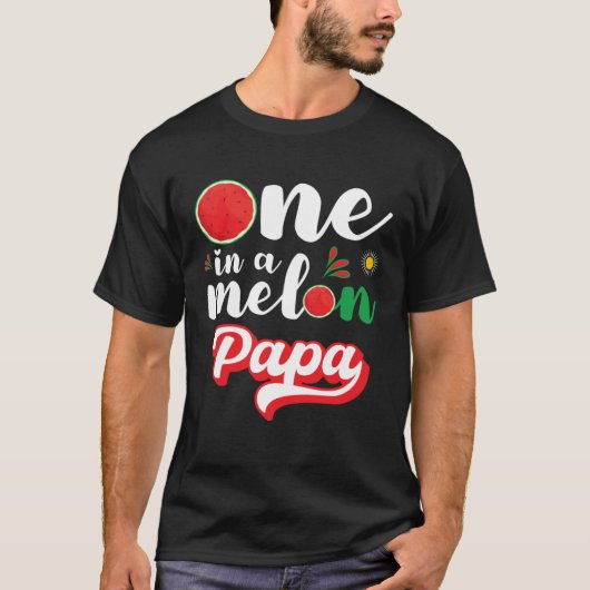 One In A Melon Papa Watermelon Family Matching Tシャツ (正面)