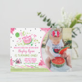 One In a Melon Photo 1歳の招待状 招待状 (スタンド正面)