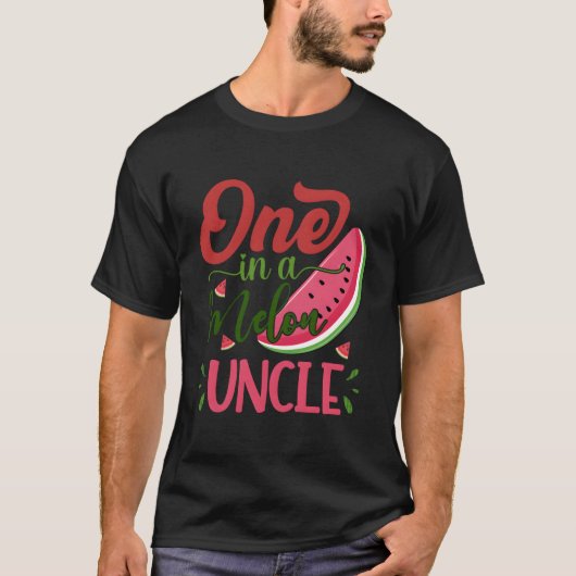 One In A Melon Uncle Watermelon Family Bday Py Tシャツ (正面)