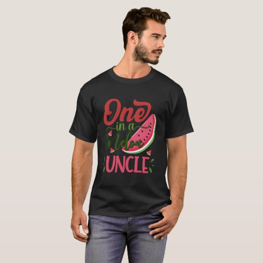 One In A Melon Uncle Watermelon Family Bday Py Tシャツ (正面フル)