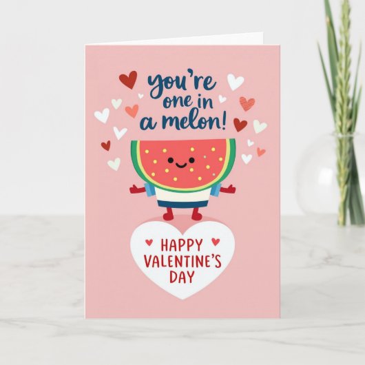 One In A Melon Valentines Day Card カード (正面)