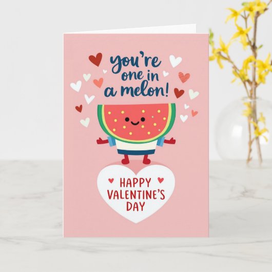 One In A Melon Valentines Day Card カード (黄色い花)