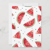 One In A Melon Watermelon 1st Birthday Invitation 招待状 (裏面)