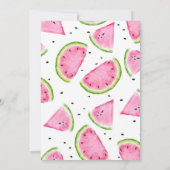 One In A Melon Watermelon 1st Birthday Invitation 招待状 (裏面)