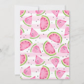 One In A Melon Watermelon 1st Birthday Invitation 招待状 (裏面)