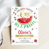 One In A Melon Watermelon 1st Birthday Invitation 招待状