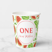 One In A Melon Watermelon Birthday Party 紙コップ (裏面)