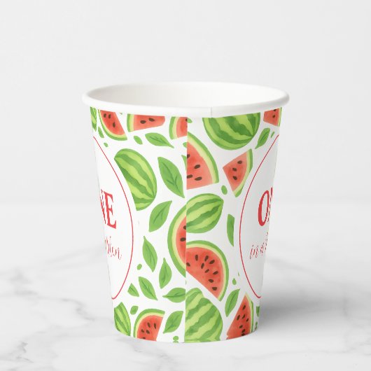 One In A Melon Watermelon Birthday Party 紙コップ (右)