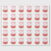 One in a Melon Watermelon First Birthday ラッピングペーパー (フラット)