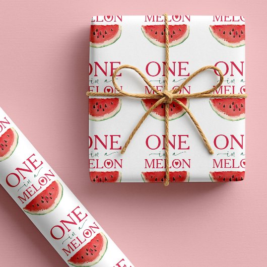 One in a Melon Watermelon First Birthday ラッピングペーパー