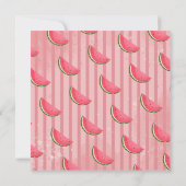 One in a Melon Watermelon First Birthday Invitatio 招待状 (裏面)