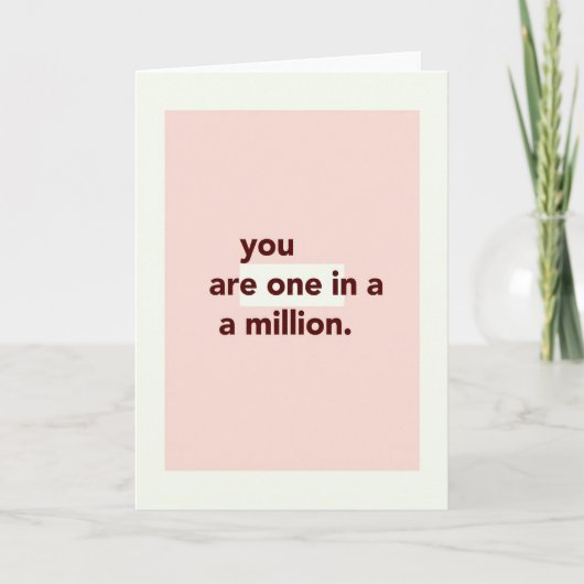 One In A Million カード (正面)