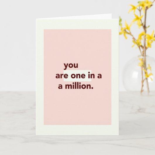 One In A Million カード (黄色い花)