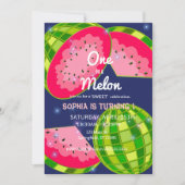 One in a Watermelon! 1st Birthday Party 招待状 (正面)