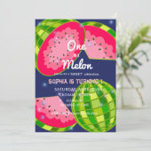 One in a Watermelon! 1st Birthday Party 招待状 (スタンド正面)