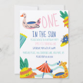 One in in the sun  beach pool 招待状 (正面)