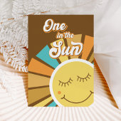 ONE in the Sun 1st最初の誕生日Sunshine Groovy 招待状