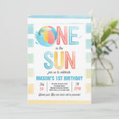 One In The Sun 1st Birthday Poolパーティー 招待状 (スタンド正面)