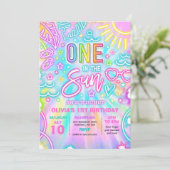 One In The Sun 1st Birthday Poolパーティー 招待状 (スタンド正面)