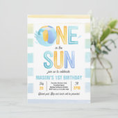 One In The Sun 1st Birthday Poolパーティー 招待状 (スタンド正面)