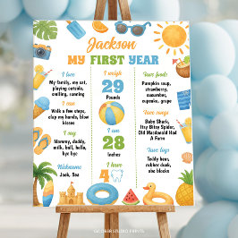 One in the Sun 1st Birthday Summer Party Milestone ポスター