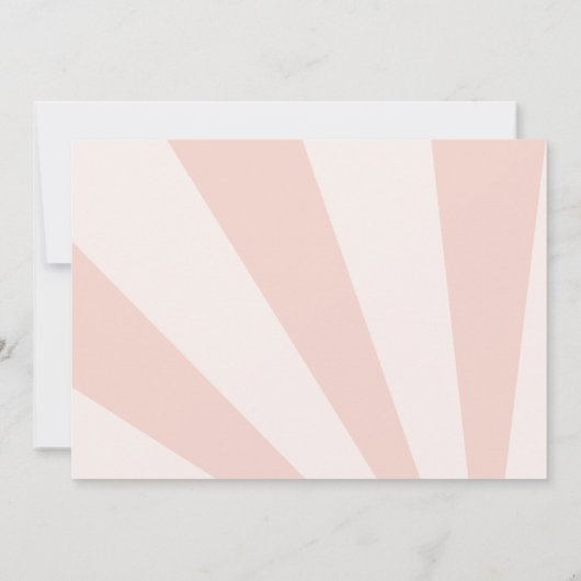 One In The Sun 1th Birthday Pink Rainbow写真 招待状 (裏面)