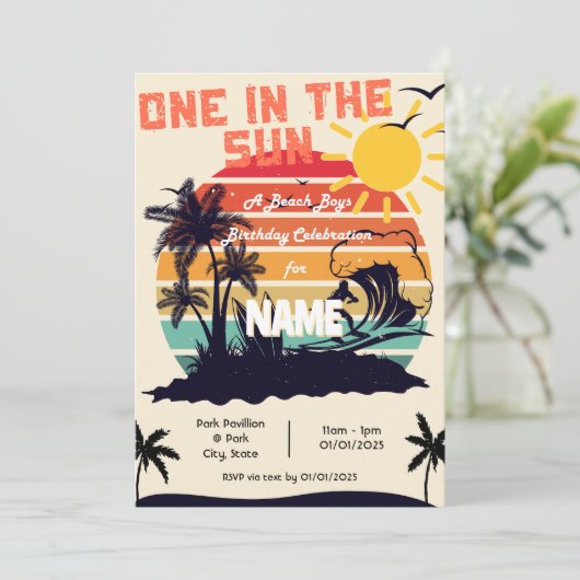 One in the Sun, a Beach Boys Birthday Invitation 招待状 (スタンド正面)