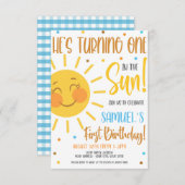 One in the Sun Birthday Party Invitation 招待状 (正面/裏面)