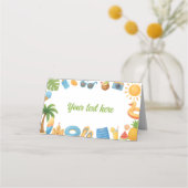 One In The Sun Birthday Summer Party Food Tent プレイスカード (裏面)