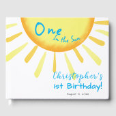 One In The Sun Blue First Birthday Custom ゲストブック (正面)