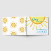 One In The Sun Blue First Birthday Custom ゲストブック (全面)
