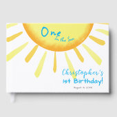 One In The Sun Blue First Birthday Custom ゲストブック (正面)