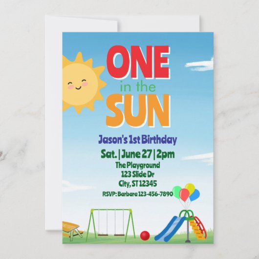 One in the Sun, Playground 1st Birthday 招待状 (正面)