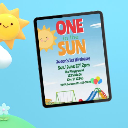 One in the Sun, Playground 1st Birthday 招待状