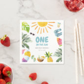ONE in the Sun Poolパーティー スタンダードカクテルナプキン (インサイチュ)