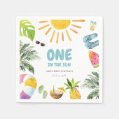 ONE in the Sun Poolパーティー スタンダードカクテルナプキン (正面)