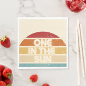 One in the Sun Retro Beach Party Napkins スタンダードランチョンナプキン (インサイチュ)