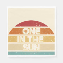 One in the Sun Retro Beach Party Napkins スタンダードランチョンナプキン