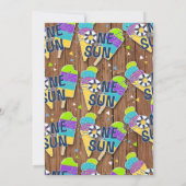 One In The Sun Summer Vibes 1st Birthday 招待状 (裏面)