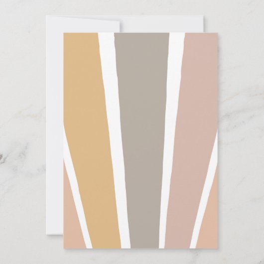 One In The Sun Sunshine 1st Birthday Boho Rainbow 招待状 (裏面)