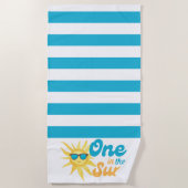 ☀️One in the Sun Tropical Turquoise ビーチタオル (正面)