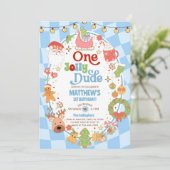 One jolly dude boy 1st Christmas birthday invite. 招待状 (スタンド正面)