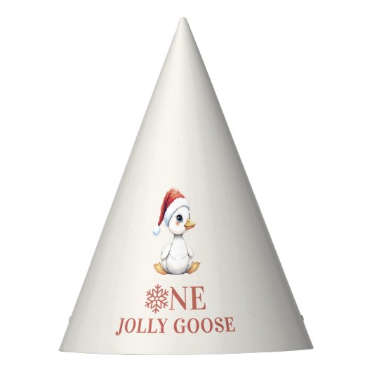 One Jolly Goose December First Birthday パーティーハット (正面)