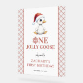 One Jolly Goose Modern First Birthday Welcome Sign アクリルサイン (傾斜)